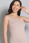 Zivame Knit Cotton Padded Camisole - Shadow Grey — thumbnail 4